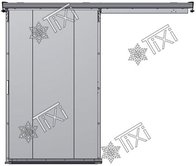Откатная дверь коммерческой серии ОД(КС)-1600.2400-80-С