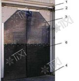 Эластичная дверь двустворчатая МДДП-1800.3000/7